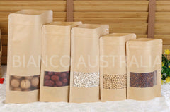 150g Stand Up Pouch, Kraft Paper, Foil Lined, With Zip Lock (H210*W130+B80 mm)