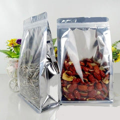 3 Side Sealed Bags, Clear/Silver, NO Zip, Various Sizes