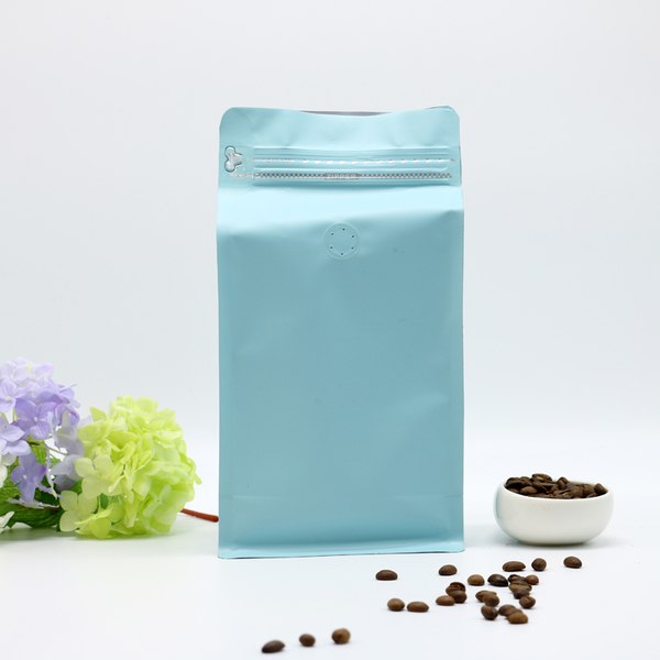 500g Box Bottom Coffee Pouch, Multi Matt Colours, Foil Lined, Tear Off Zip Lock, With / Without Valve