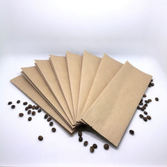 250g Side Gusset Coffee Pouch, Kraft Paper, Foil Lined, With Valve