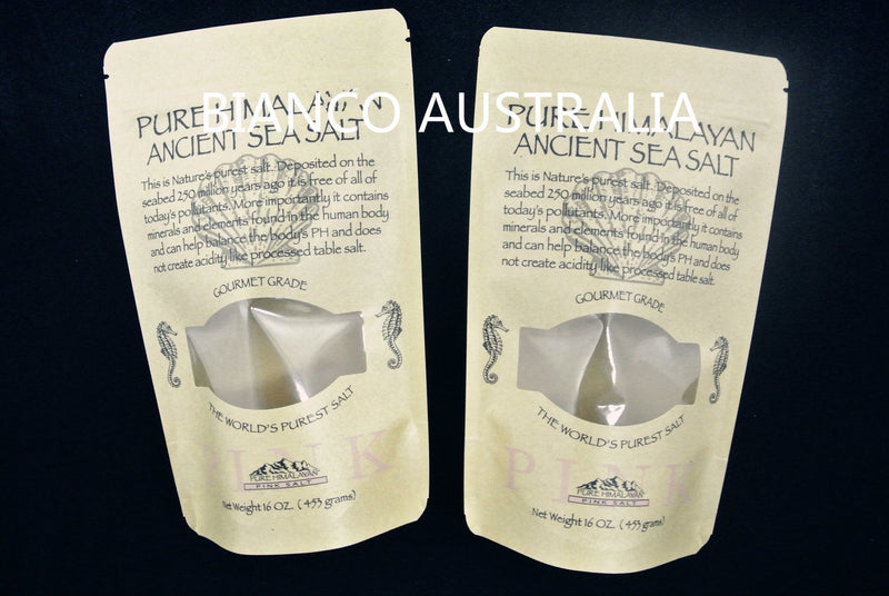 Custom Salt Packaging, Plastics or Kraft Paper Stand Up Pouch With Zip Lock