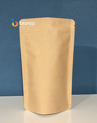 1KG Stand Up Pouch, Kraft Paper, Foil Lined, With Zip Lock (H335*W240+B120 mm)