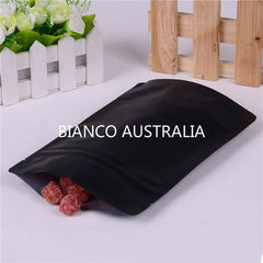 1KG Stand Up Pouch, Matte Black, Foil Lined, With Zip Lock, No Valve (H335*W240+B120 mm)