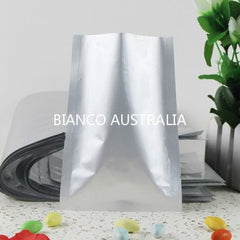 3 Side Sealed Bags, Matte Silver, Foil Lined, NO Zip, Various Sizes