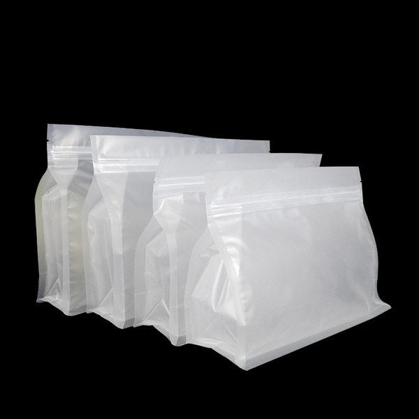 Frosted Box Bottom Bags, Eight Side Seal, Unique Packaging Solution